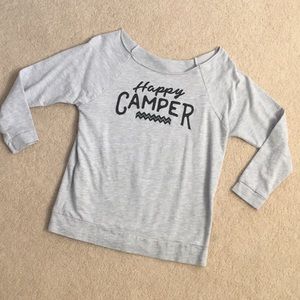 Happy Camper off the shoulder sweatshirt❤️